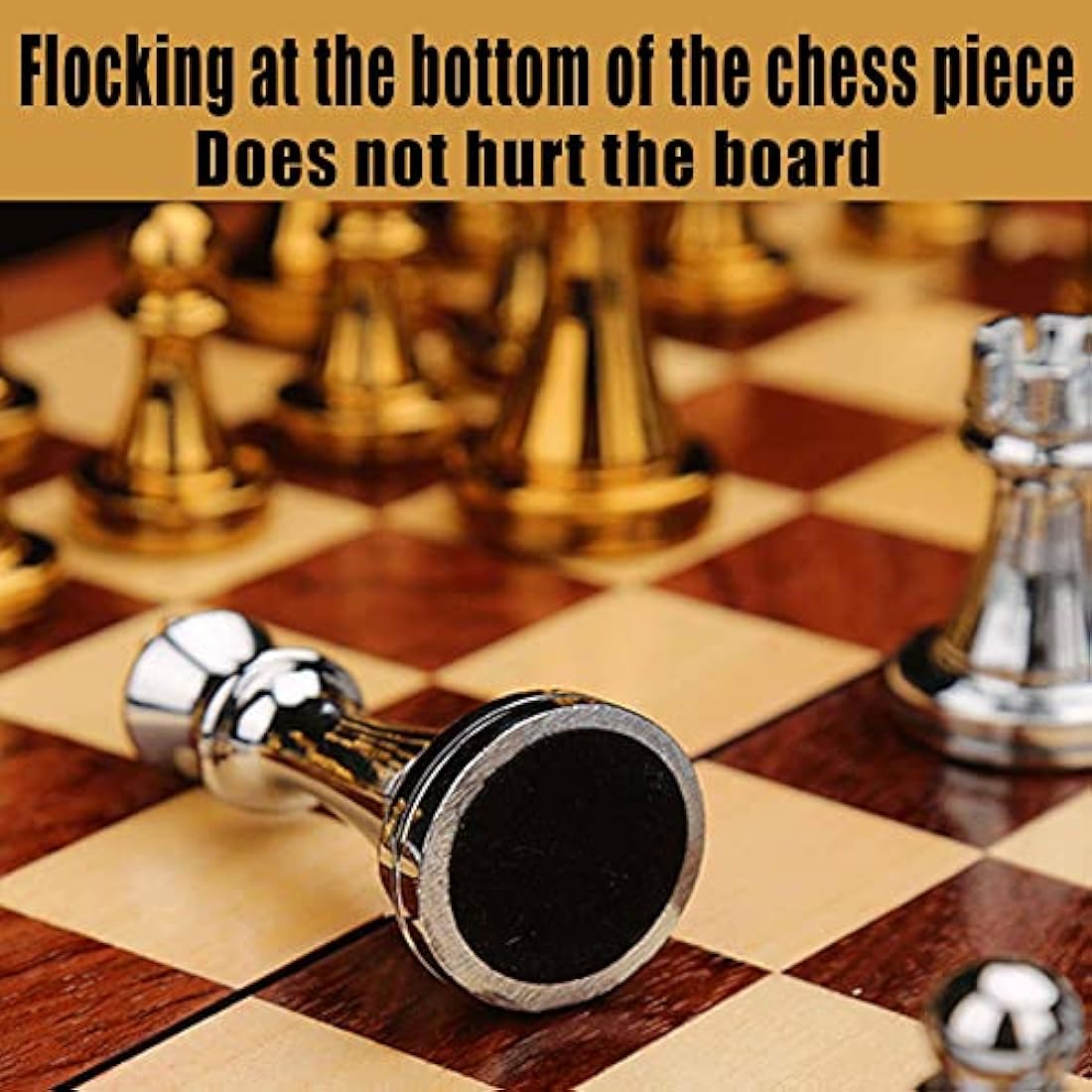 Jolof Store Luxury Metal Chess Set – Portable Folding Bronze Board Game