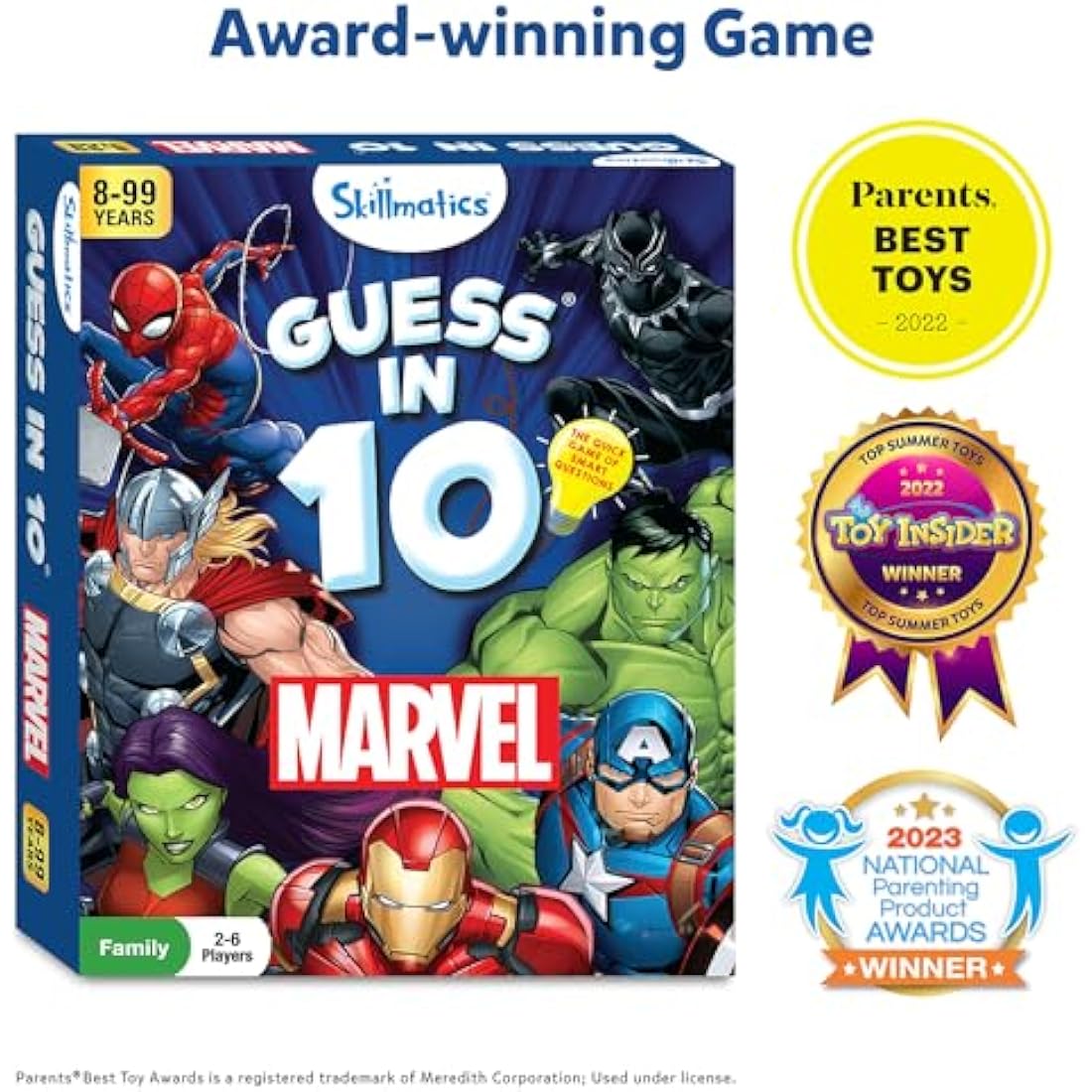 Skillmatics Guess in 10 Marvel Card Game | Strategy Trivia for Ages 8+