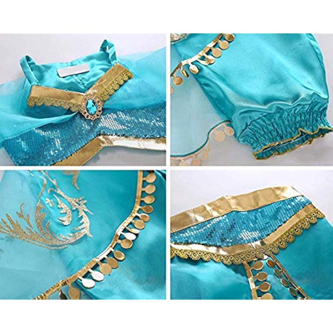 Jasmine Princess Costume – Girls Sequined Two-Piece Set