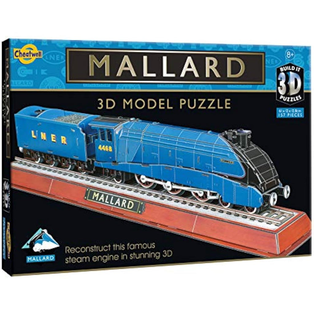 Cheatwell Games 3D Mallard Steam Engine Model Kit – 157 Piece Puzzle