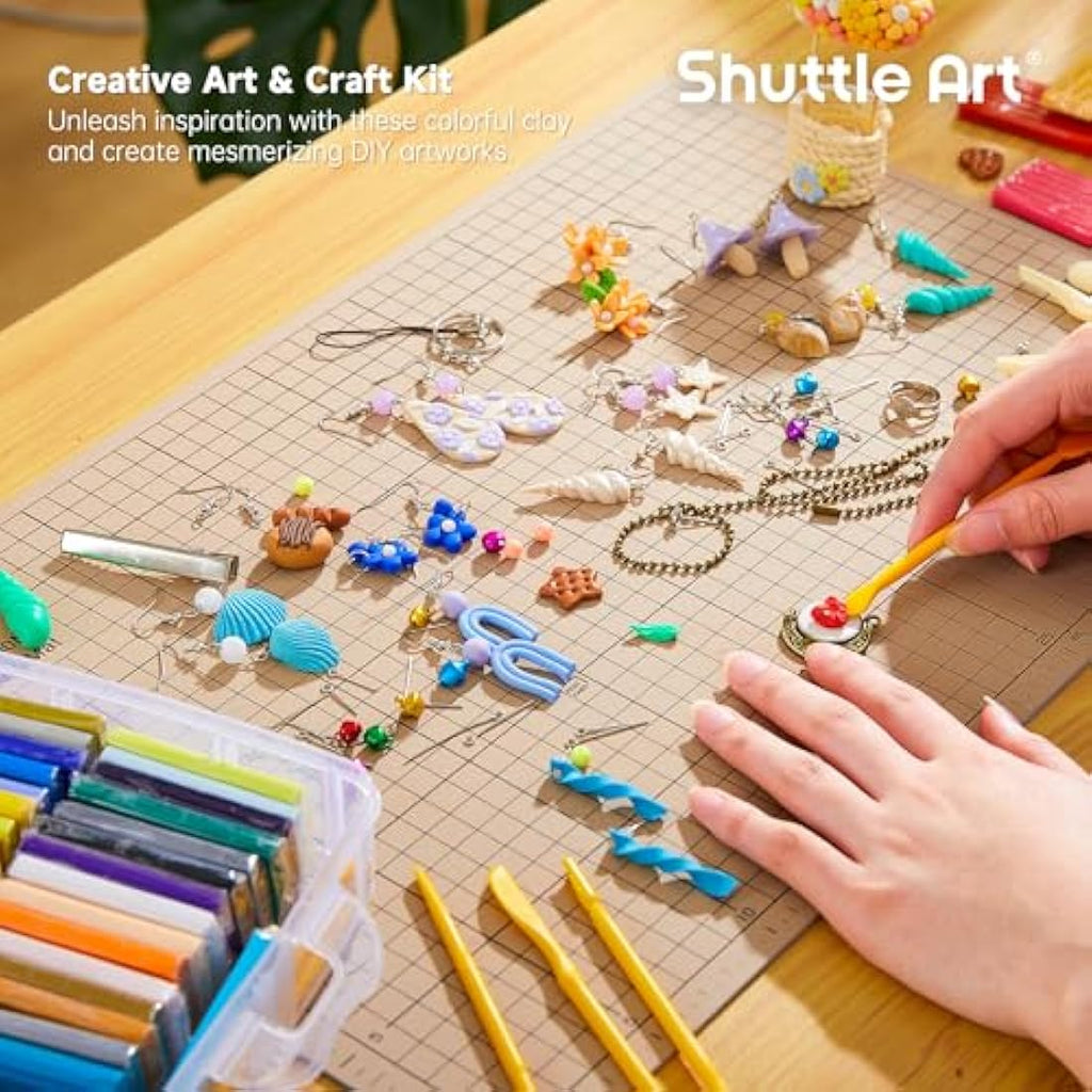 Shuttle Art 60 Colors Polymer Clay Kit | Oven Bake Modeling Clay Set