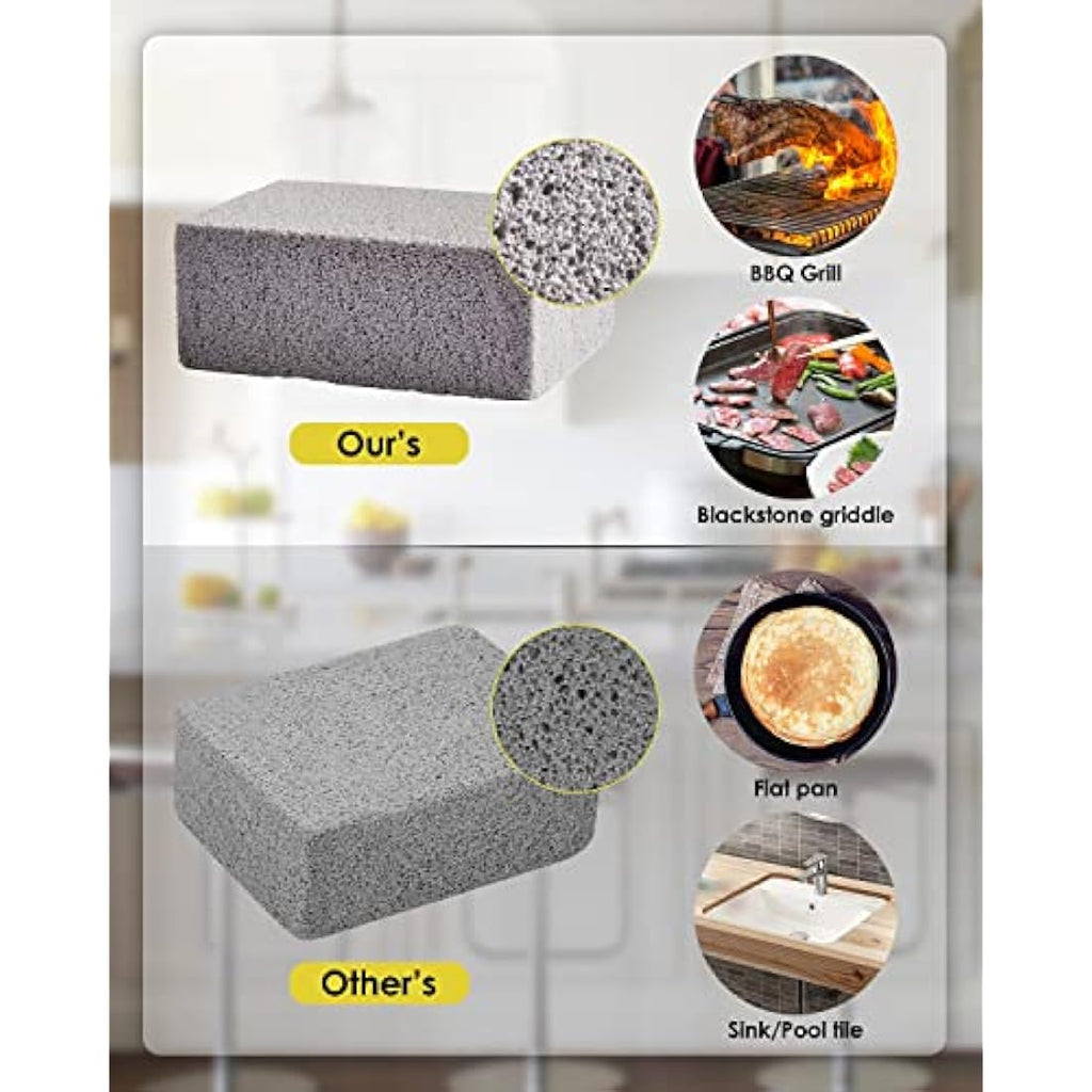 Grill Cleaning Brick 4-Pack | Natural Pumice Griddle Stone