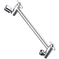 Bright Showers 10" Adjustable Shower Arm – Brass Extension for Rain Heads