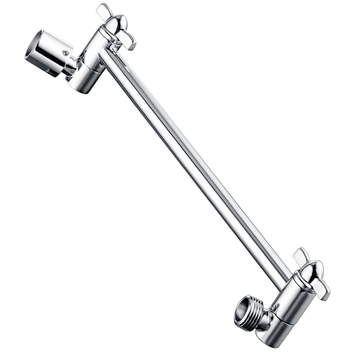 Bright Showers 10" Adjustable Shower Arm – Brass Extension for Rain Heads