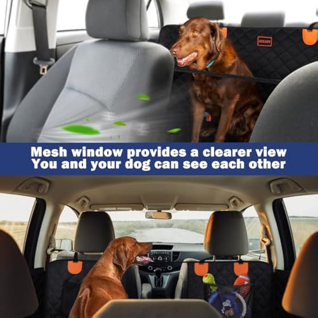 JOEJOY Dog Back Seat Extender – Waterproof Hard Bottom Car Seat Cover