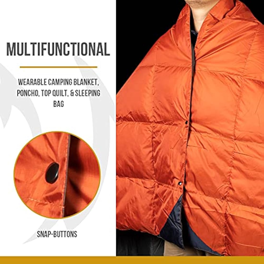 OneTigris Down Camping Blanket – Lightweight Packable Puffy Outdoor Quilt