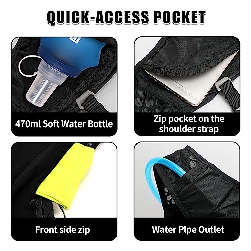BBAIYULE Hydration Pack with 2L Water Bladder – Lightweight Cycling Backpack