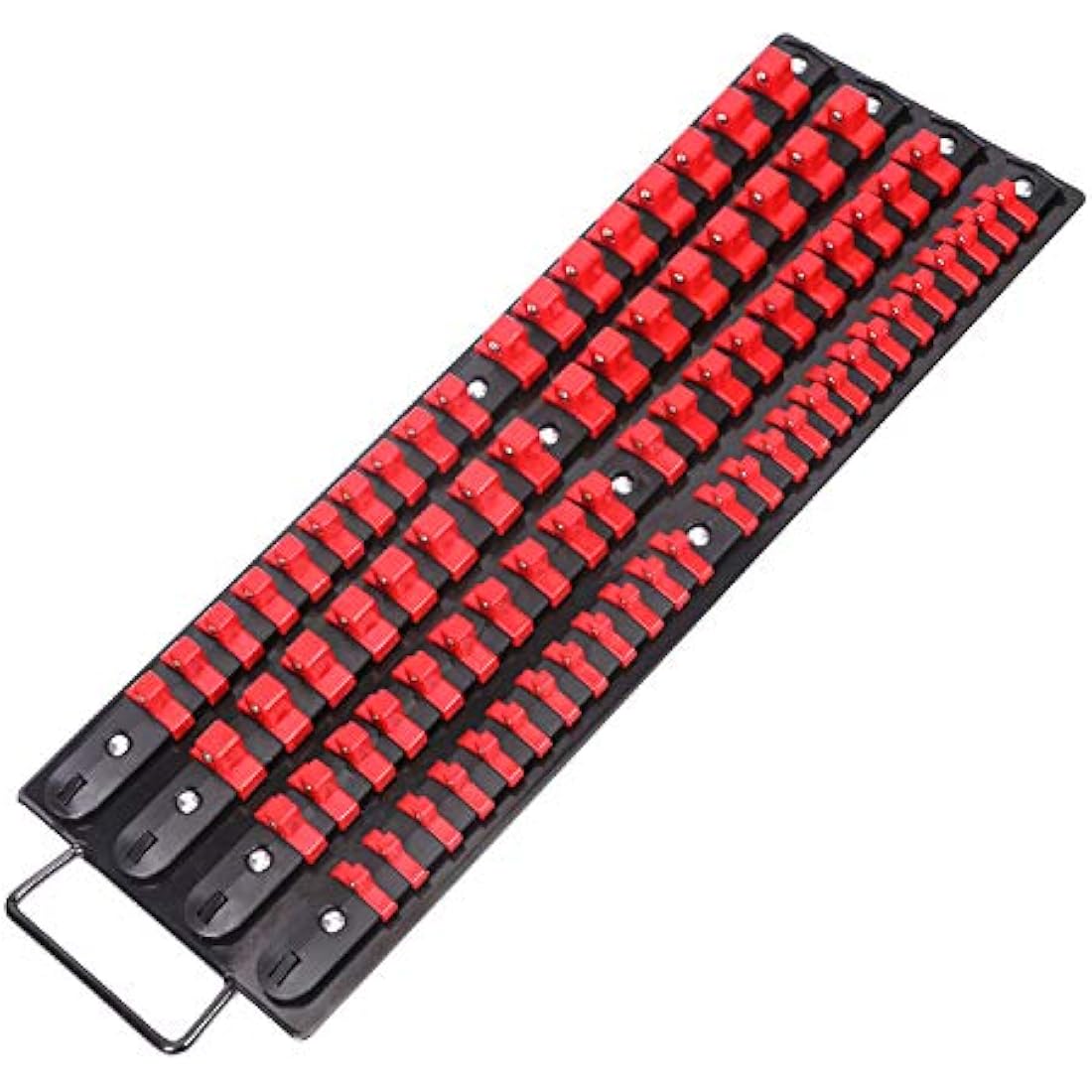 CASOMAN 80-Piece Socket Organizer Tray | 1/4, 3/8, 1/2-Inch Drive Rails