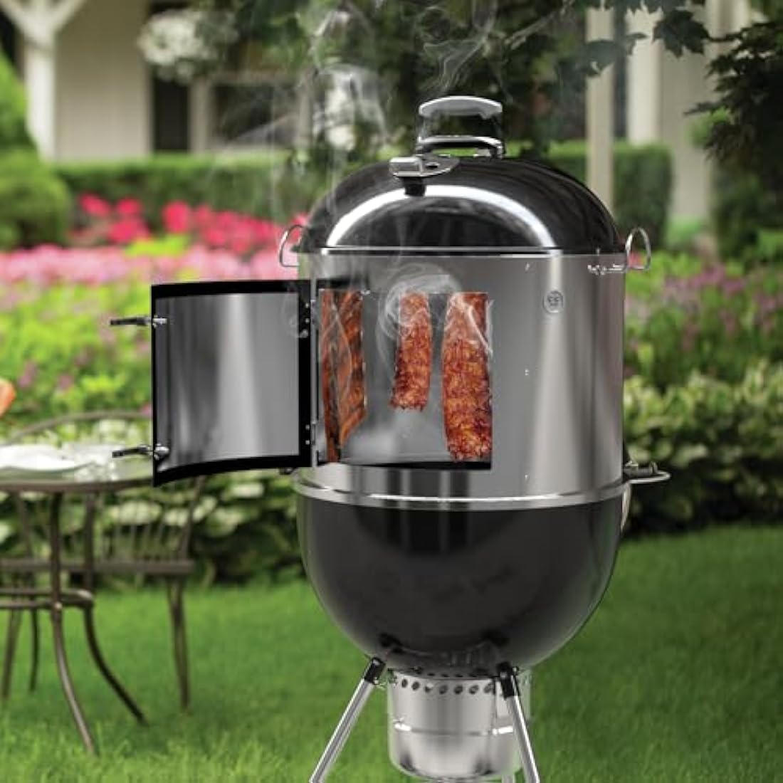 Onlyfire Stainless Steel Kettle Smoker Ring & Bacon Hanger for Weber 57cm