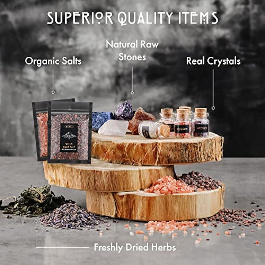 Jolof Store 65-Piece Witchcraft Kit – Wiccan Altar Starter Spell Set