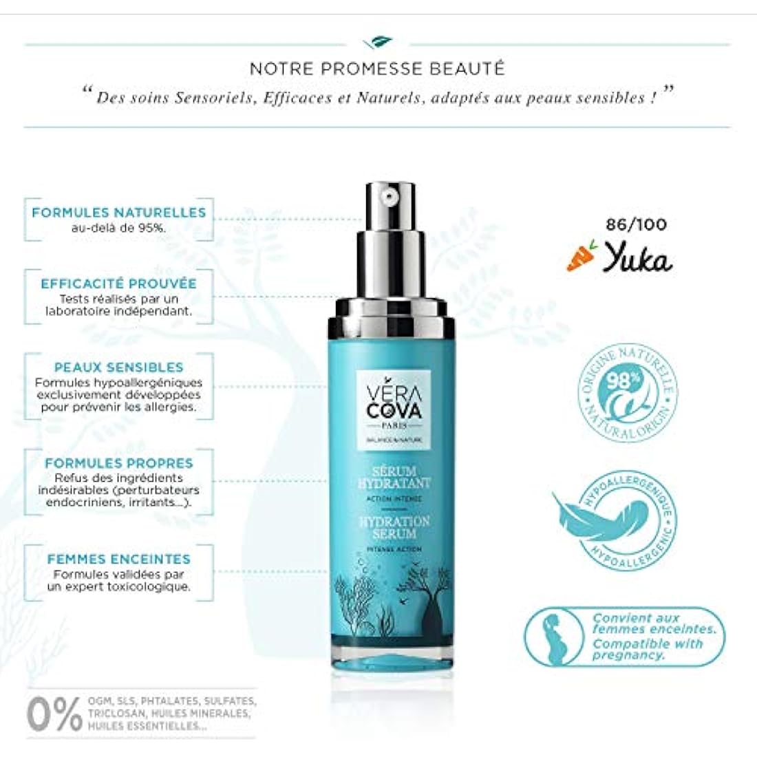 Veracova Sérum Hydratant Intense Action – Soin Visage Naturel 35ml