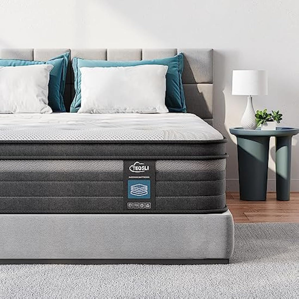 TeQsli Single Hybrid Mattress – Gel Memory Foam & Pocket Sprung