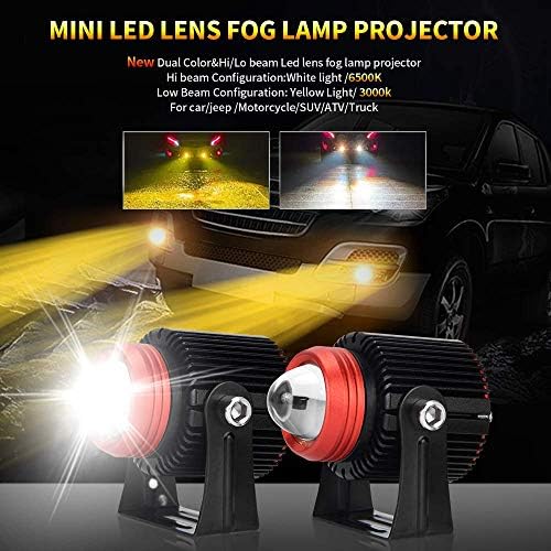 OPP ULITE Motorcycle LED Fog Lights - White Amber 30W Waterproof Spotlight