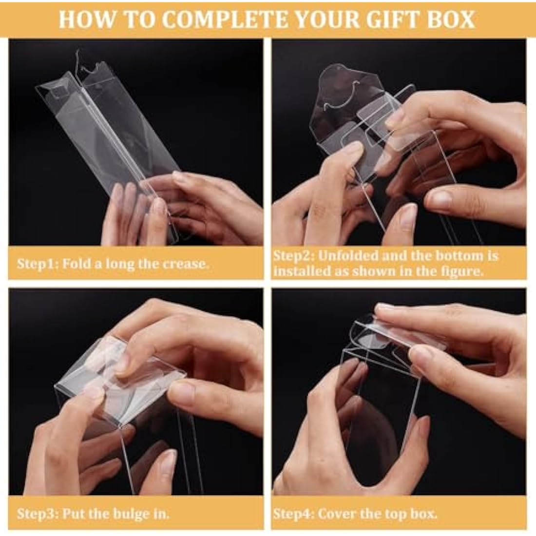 BENECREAT 30PCS Clear PVC Wedding Favour Boxes - 5x5x15cm Gift Boxes