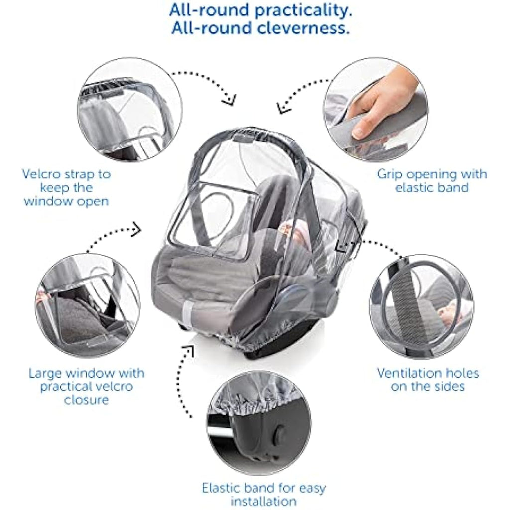 Jolof Store Universal Car Seat Rain Cover – Nontoxic PEVA with Window