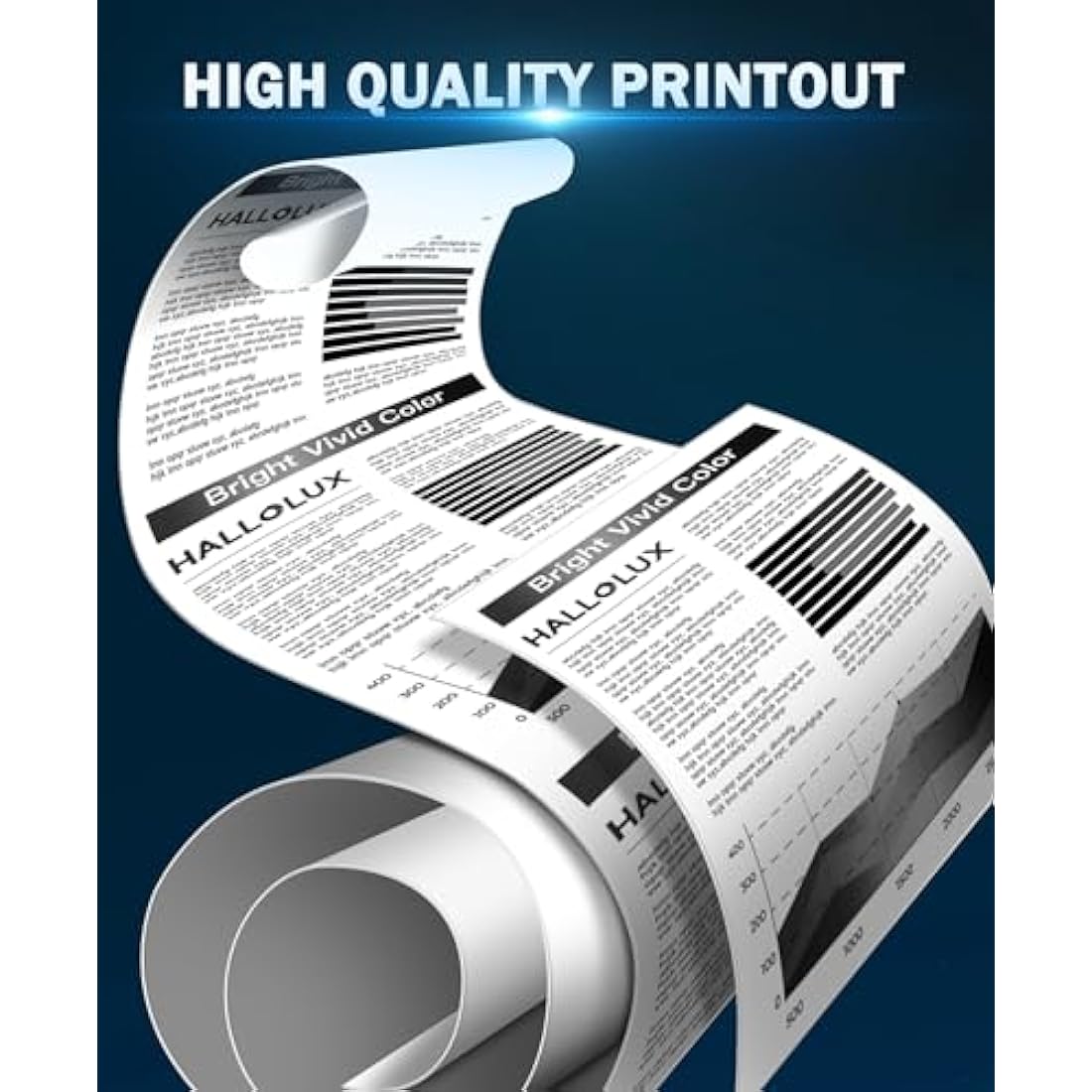 HALLOLUX TN3480 TN3430 Compatible Black Toner for Brother MFC-L5750DW (2 Pack)