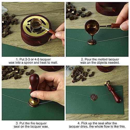 Jolof Store Sealing Wax Beads Kit – 300 Pcs Octagon Wax Seal Set