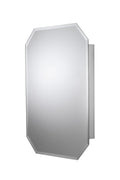 Croydex Lozenge Bevelled Mirror Stainless Steel Bathroom Cabinet