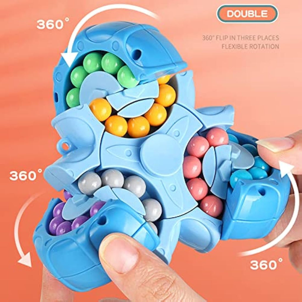 Magic Bean Rotating Cube Fidget Toy | 2-in-1 Puzzle Spinner