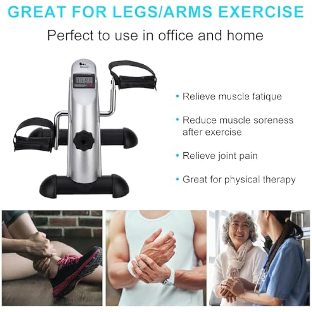Jolof Store Mini Pedal Exerciser – Portable Home Leg and Arm Bike
