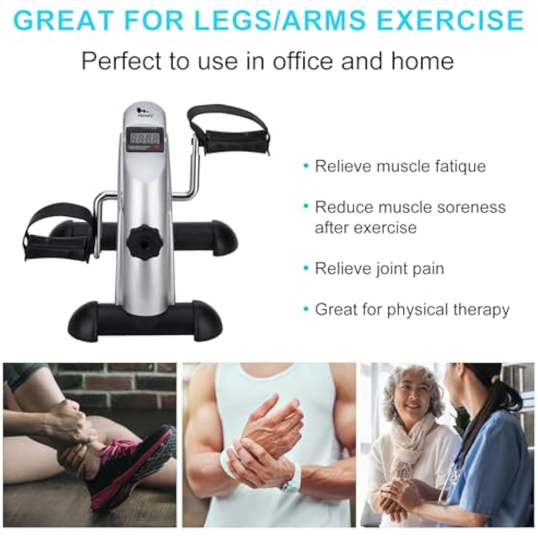 Jolof Store Mini Pedal Exerciser – Portable Home Leg and Arm Bike