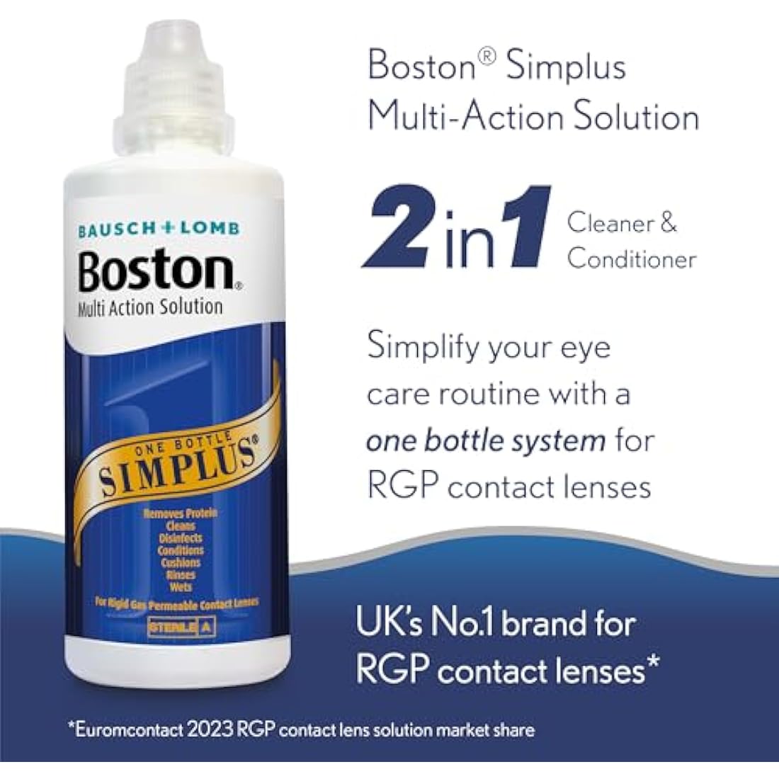 Boston Simplus Multi-Action Solution | 4x 120ml RGP Contact Lens Care