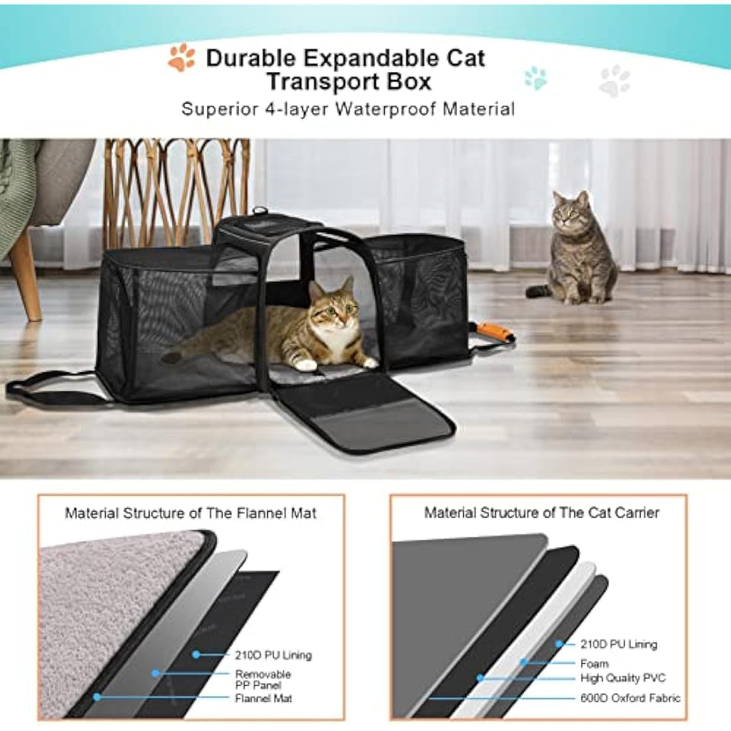 Morpilot Expandable Pet Carrier – Airline Approved Soft Sided Bag, Grey