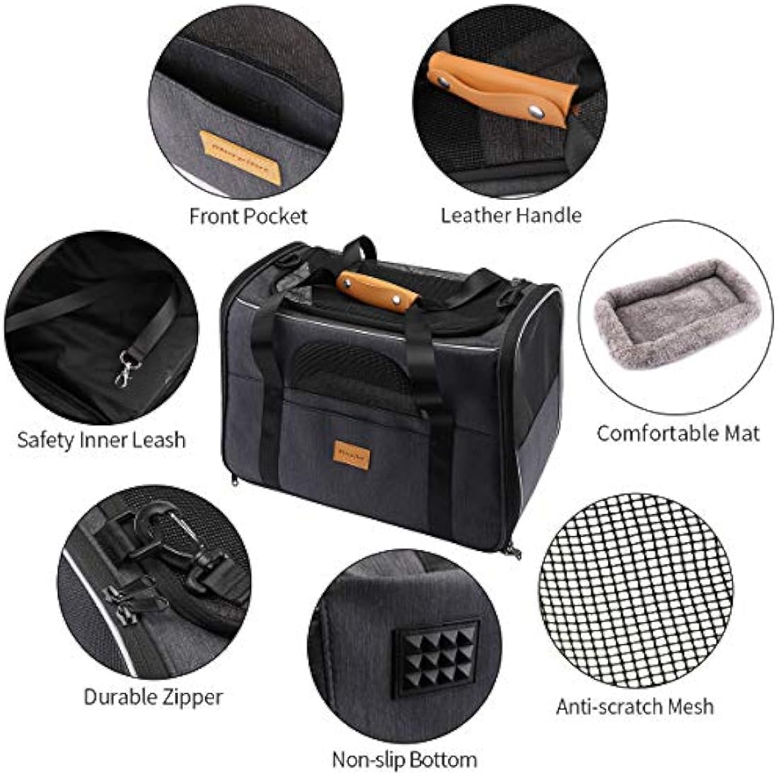 Morpilot Airline Approved Pet Carrier – Breathable Cat & Dog Travel Bag