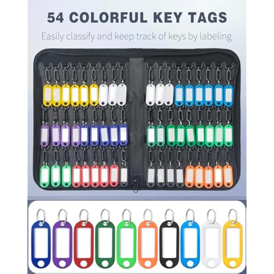 Fireproof & Waterproof Key Case - 54 Hook Key Organizer