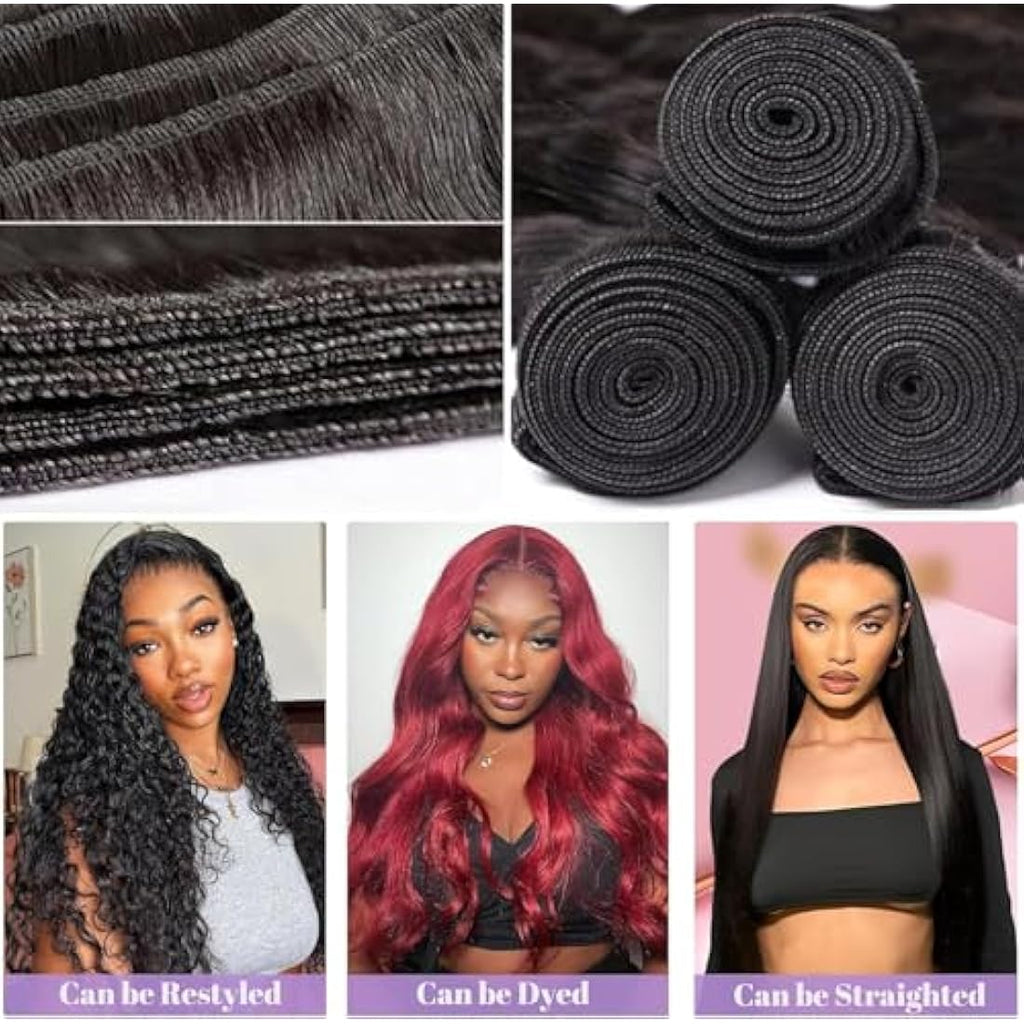 12A Brazilian Body Wave Human Hair Bundles - 3 Piece Set