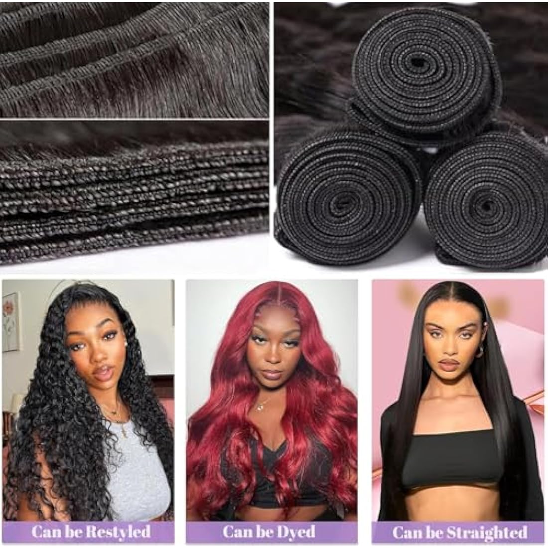 12A Brazilian Body Wave Human Hair Bundles - 3 Piece Set
