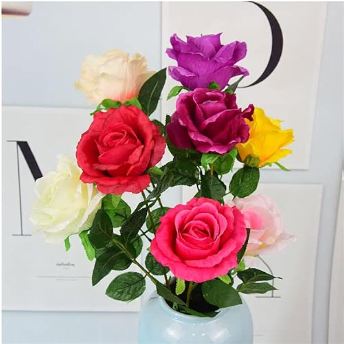 25 Pcs Artificial Silk Rose Flower Heads for DIY - Yellow