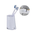 Avilia Toothbrush Holder Tumbler – Minimalist White Plastic Organizer