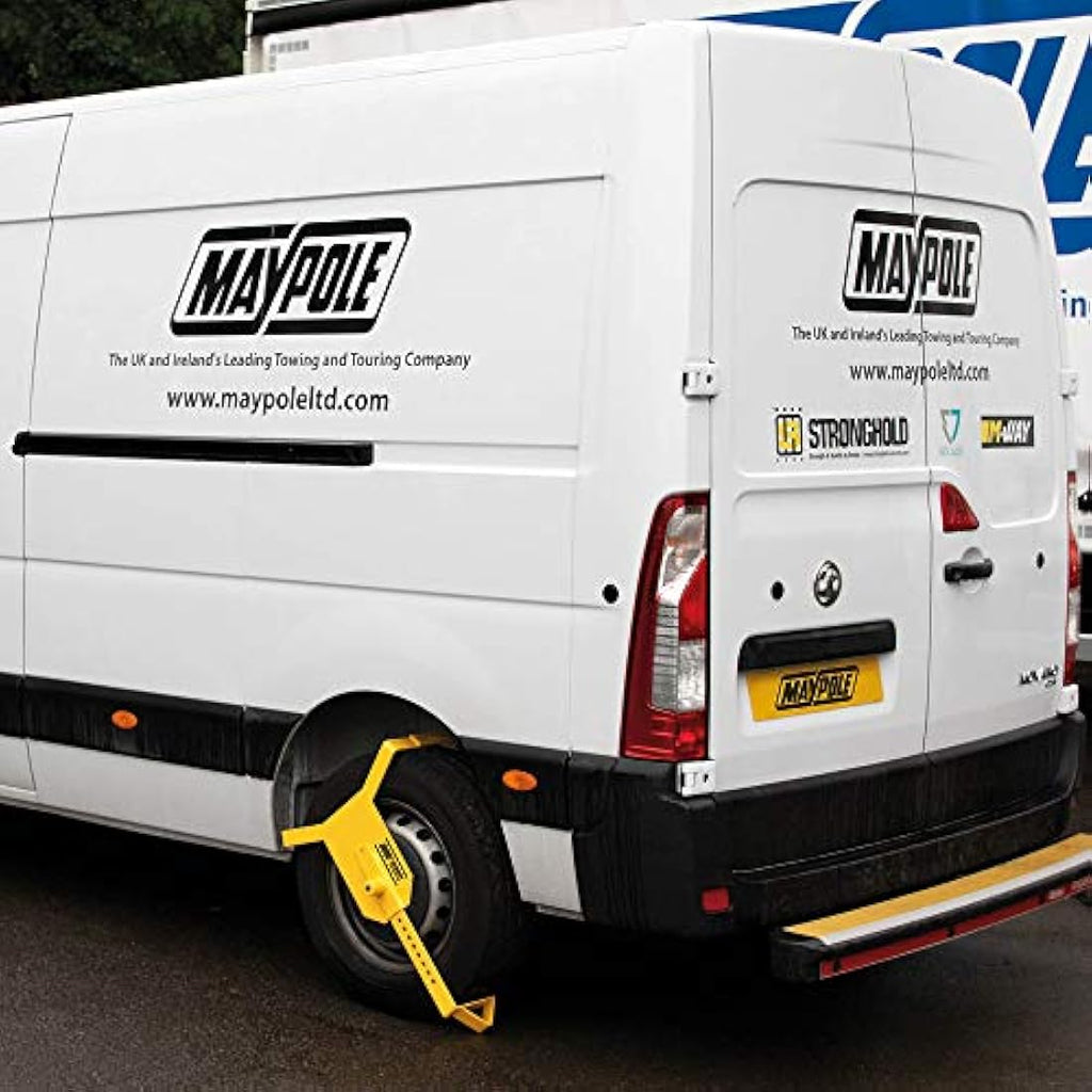 Maypole Heavy Duty Wheel Clamp | 10-16" Anti-Theft Lock for Cars & Vans