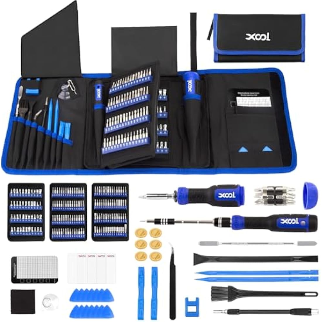 XOOL 200-in-1 Precision Screwdriver Kit | 164 Magnetic CR-V Steel Bits