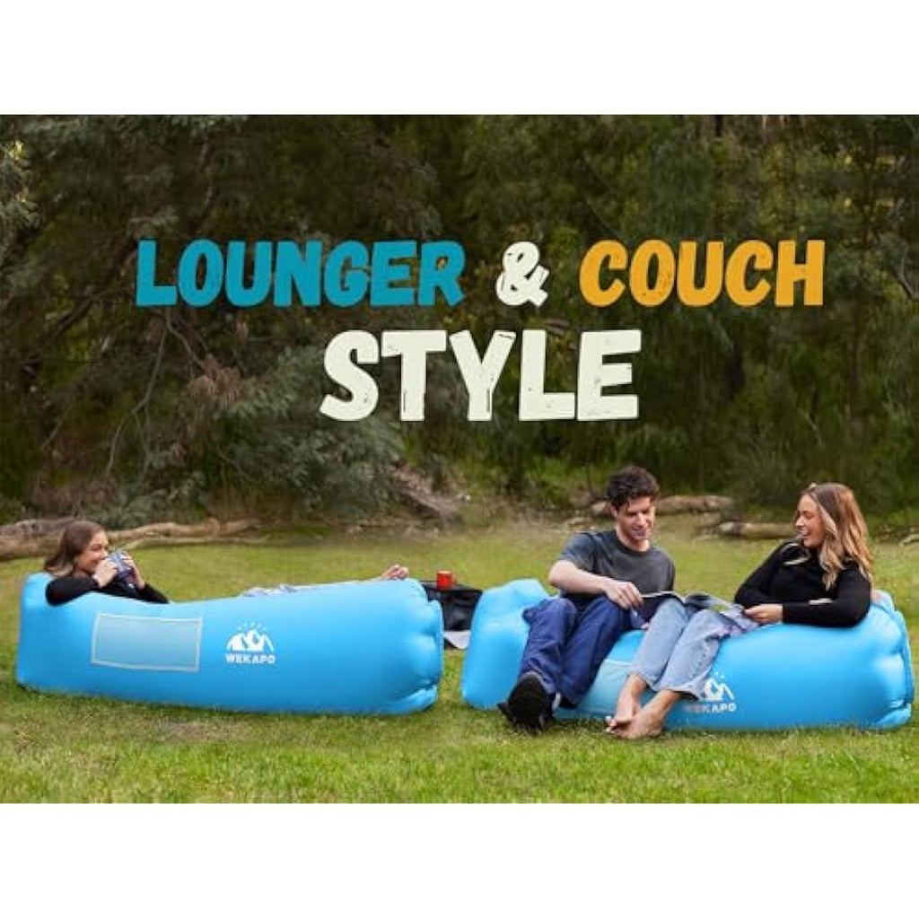 Wekapo Inflatable Lounger Air Sofa – Portable Waterproof Camping Hammock