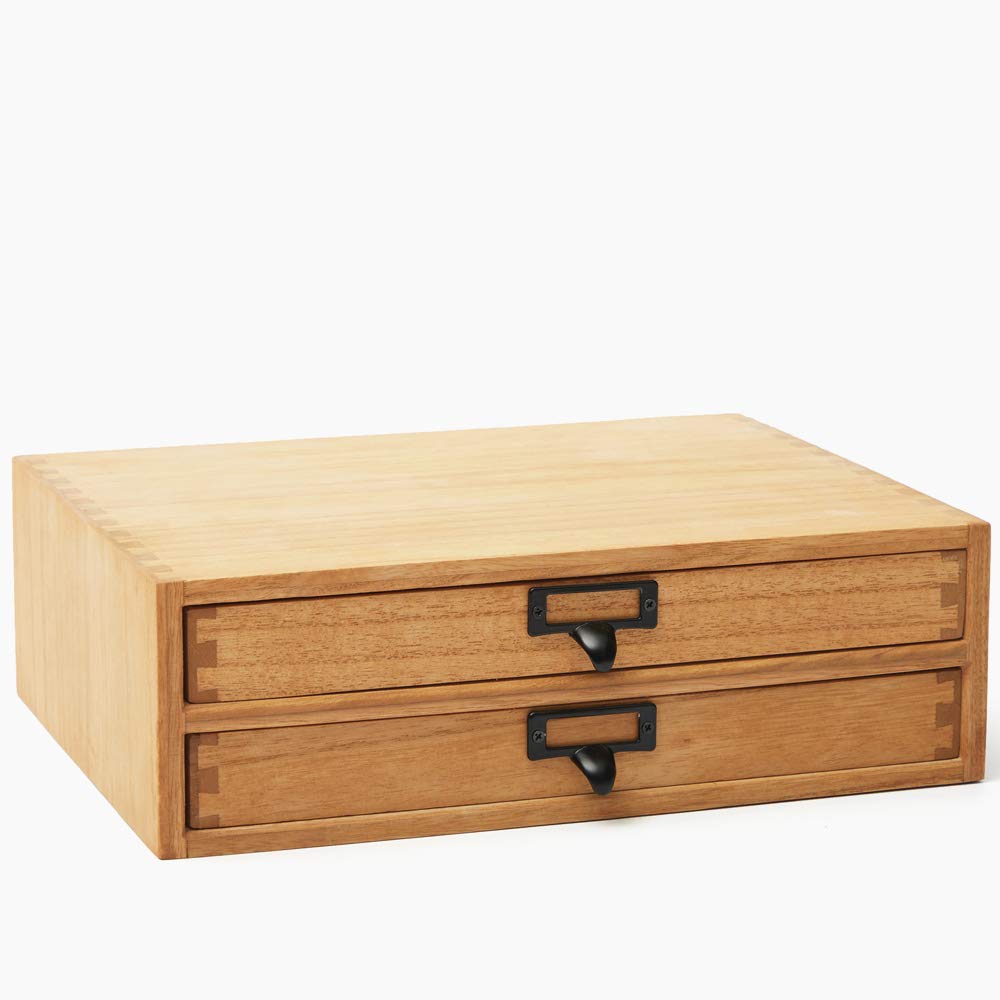 KIRIGEN Solid Wood Desktop Storage Drawers – Office Filing Organizer