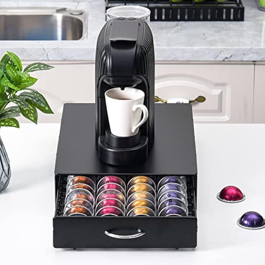 Coffee Pod Drawer for 40 Vertuoline – Metal Machine Stand