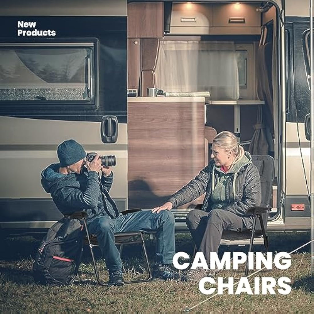 Homecall Folding Garden Camping Chair – Waterproof Olefin Padded Grey