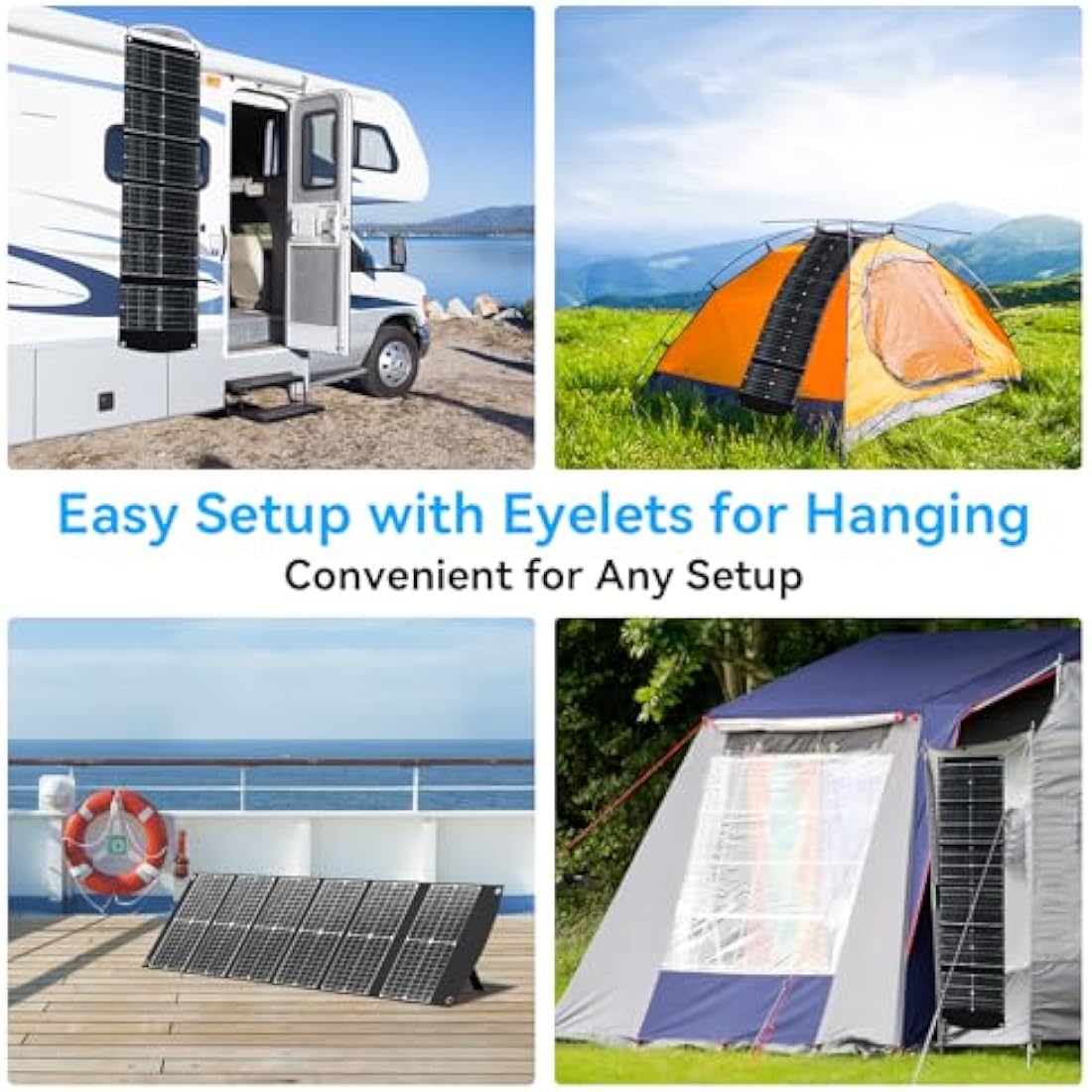 Ecosonique 100W Portable Solar Panel | Foldable Charger with Kickstand