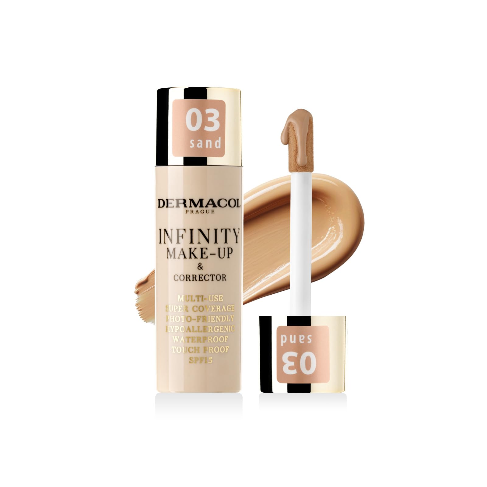 Dermacol Infinity 2-in-1 Foundation & Concealer - 03 Sand | SPF 15