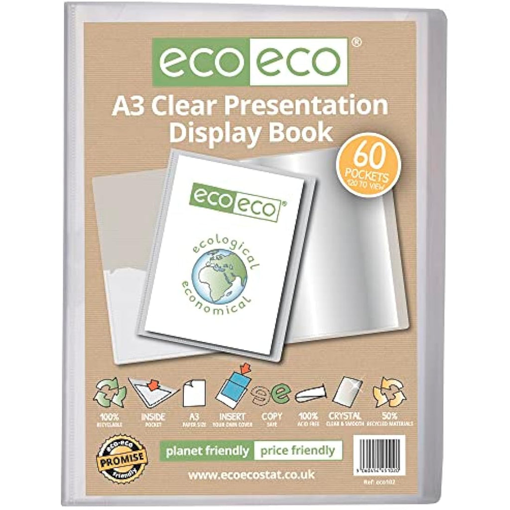 Jolof Store A3 Recycled 60 Pocket Presentation Display Book Portfolio