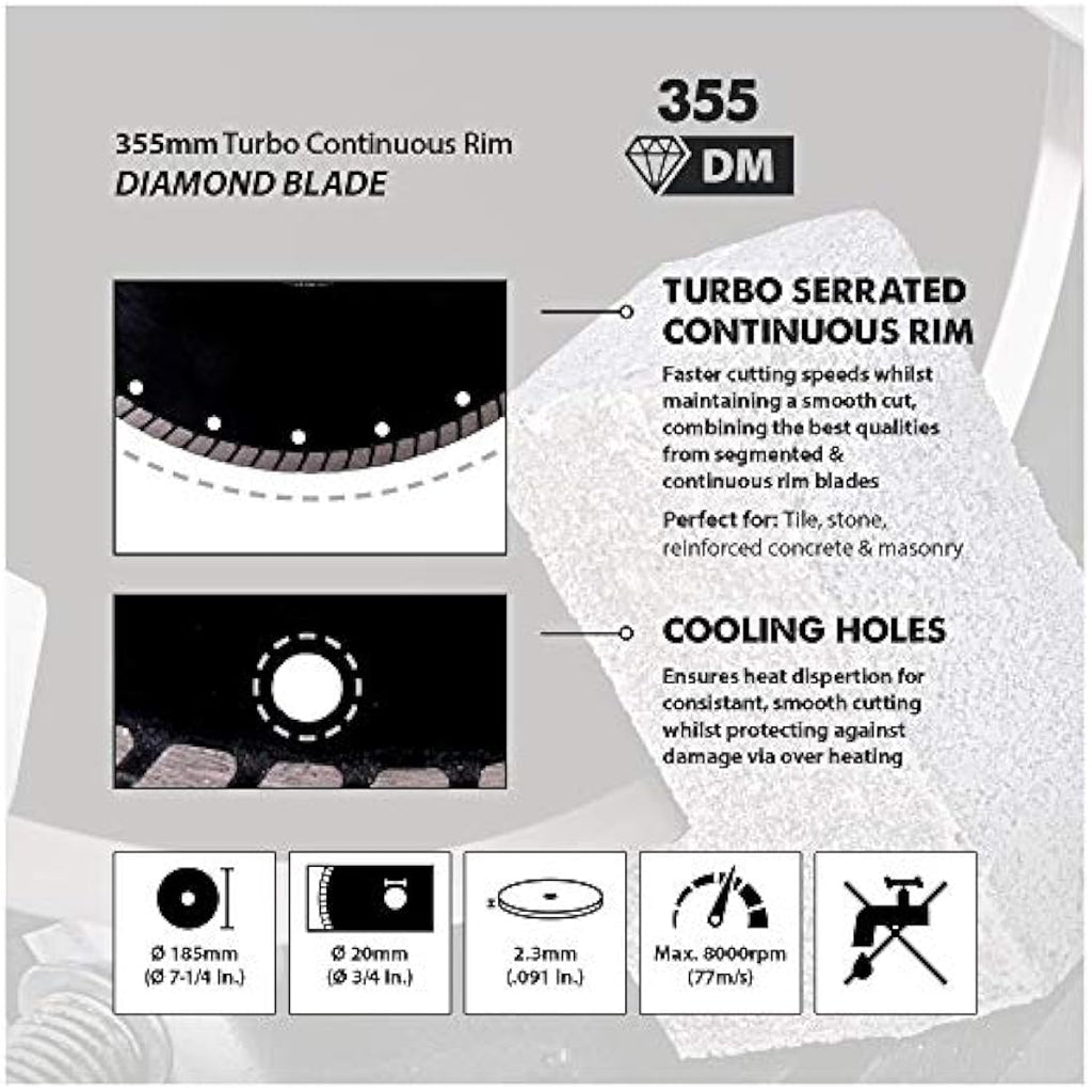 Evolution 355mm Diamond Blade for Roof Tiles and Slate – RAGEBLADE355