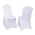 Kapwall White Spandex Chair Covers | 12 Pack Stretchable Wedding Covers