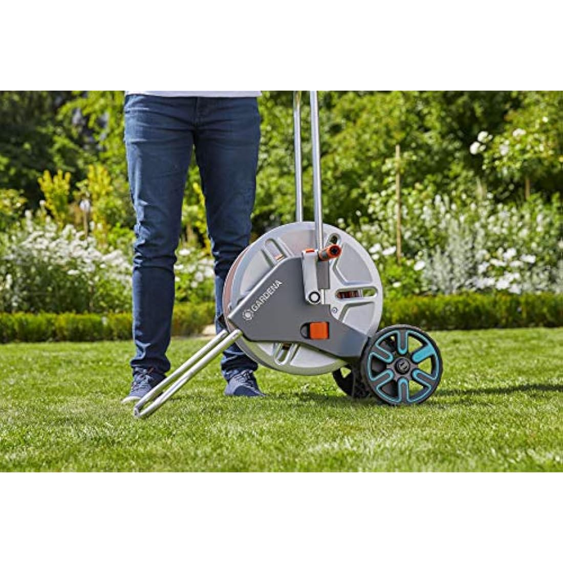 Gardena CleverRoll L Easy Metal Hose Trolley – 100m Capacity Reel
