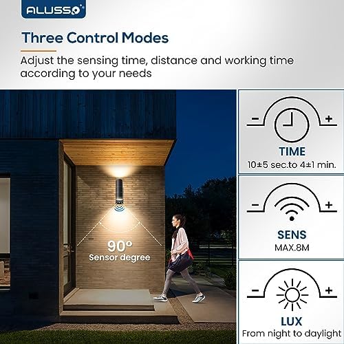 ALUSSO Motion Sensor Outdoor Wall Light – IP65 Stainless Steel Up Down Sconce
