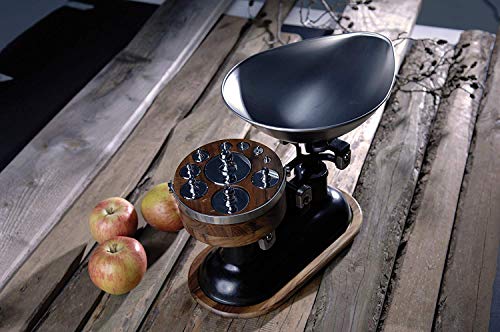 KitchenCraft Living Nostalgia Metric Scale Weights with Wood Holder – 10pc