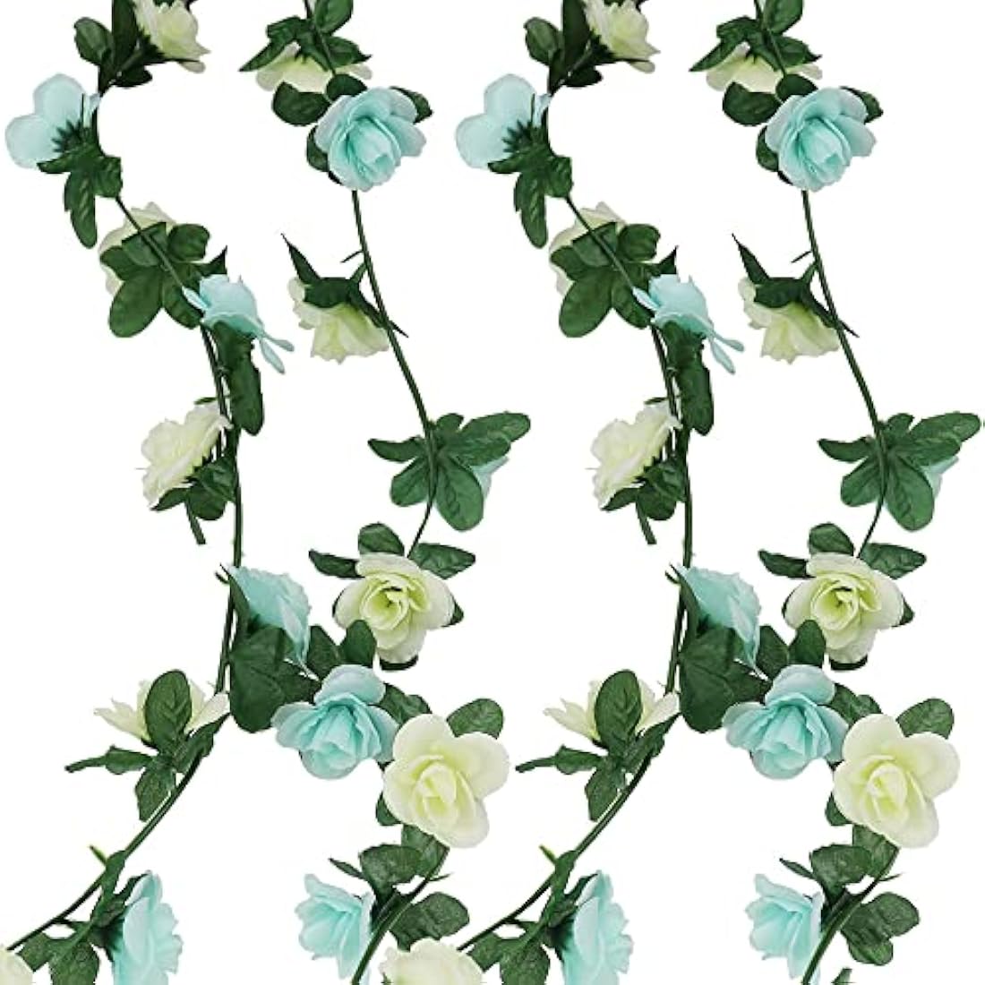 LumenTY 2.5m Artificial Rose Garland - 2 Pack Silk Flower Vine Decor