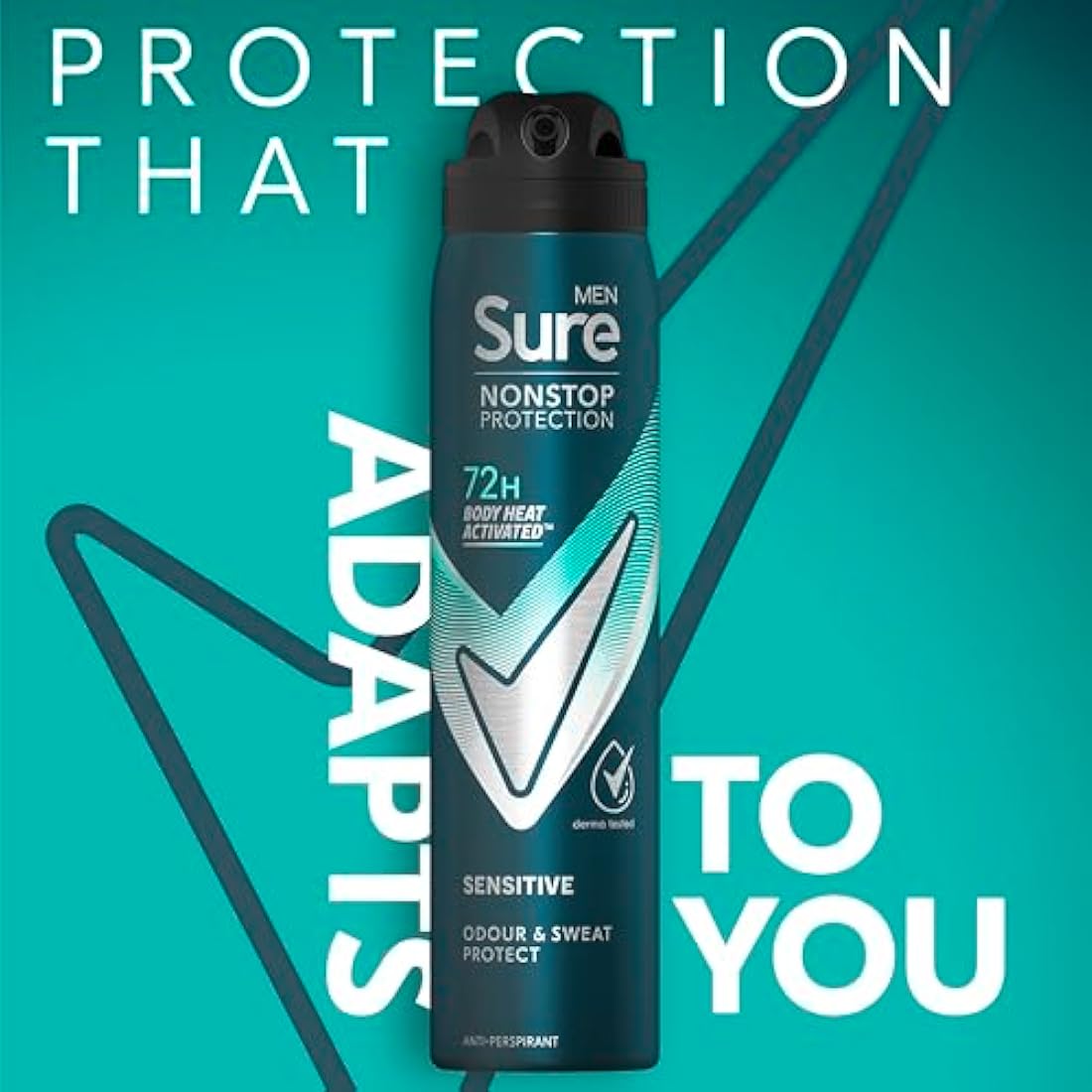 Sure Men Sensitive Anti-Perspirant Deodorant Spray - 6 x 250ml