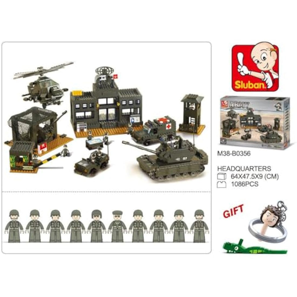 Sluban Headquarter Building Bricks Set – 1086 Piece Construction Kit